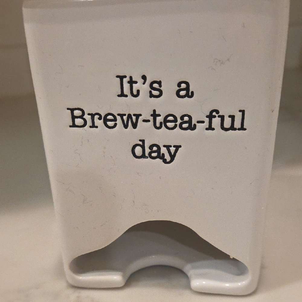 Mud Pie Ceramic Tea Bag Caddy - Picture 5 of 5